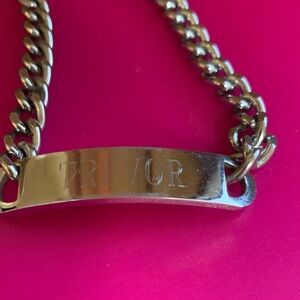 “Trevor” I.D. Bracelet Men's Elegant Silver Chain Bracelet